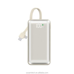 Portable Charger Manufacturer - 22.5W Built-in Cables 10000mAh