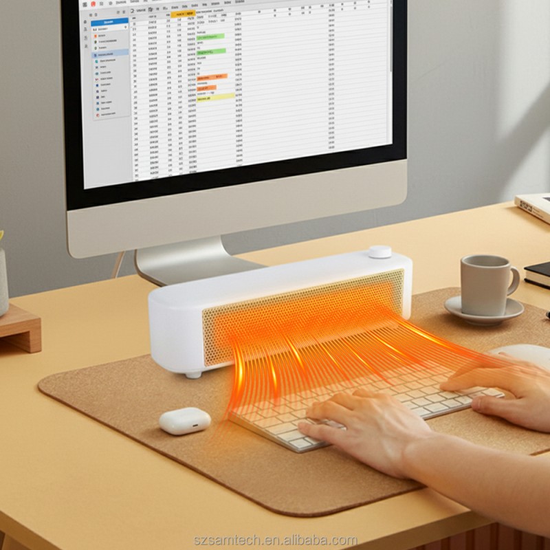 Ceramic Heater Factory - 500W Portable Desk Heater Tip-Over Protection