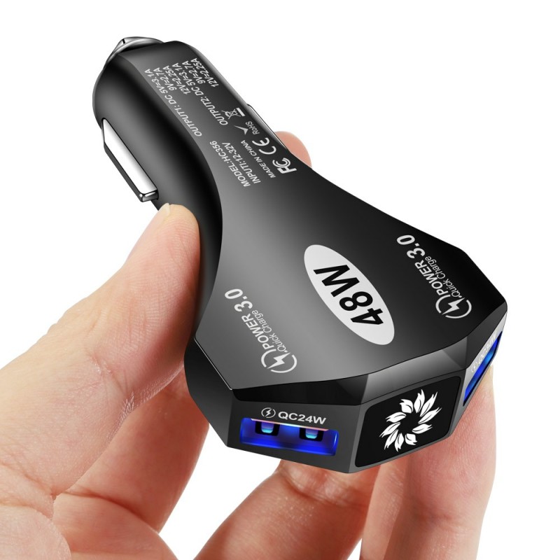 Car Charger Manufacturer - 48W QC3.0 Dual Port Car Charger
