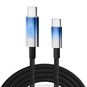 USB C Cable Factory - 100W 5A Fast Charging LED Display Cable
