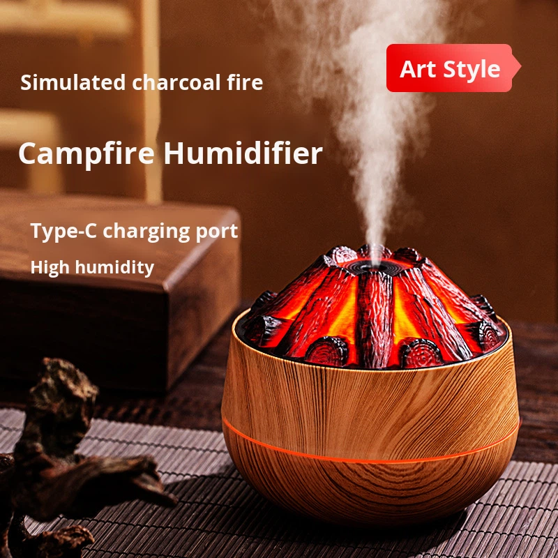Flame Diffuser Manufacturer - Charcoal Fire Simulation Humidifier