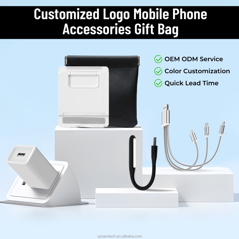 Gift Set Factory - Custom Logo 3 in 1 Charging Cable Set