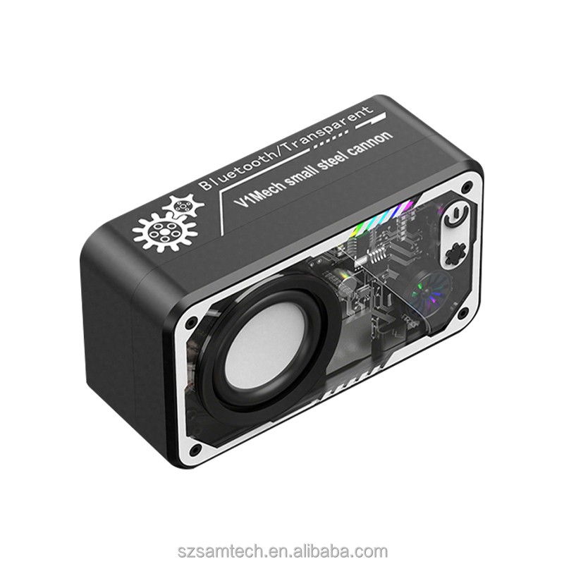 Bluetooth Speaker Manufacturer - LED Lights Transparent Casing Speaker