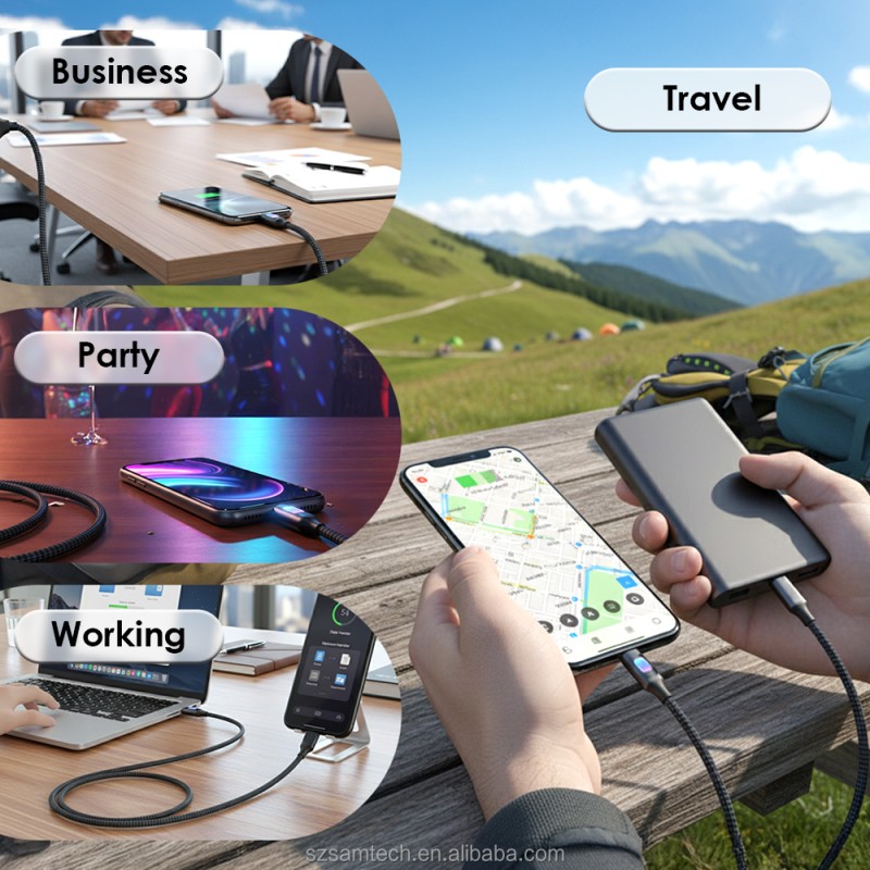 Type C Cable Factory - PD20W Type C to L Nylon Woven Cable