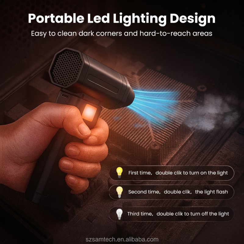 Handheld Fan Manufacturer - Portable Mini Turbo LED Light Fan