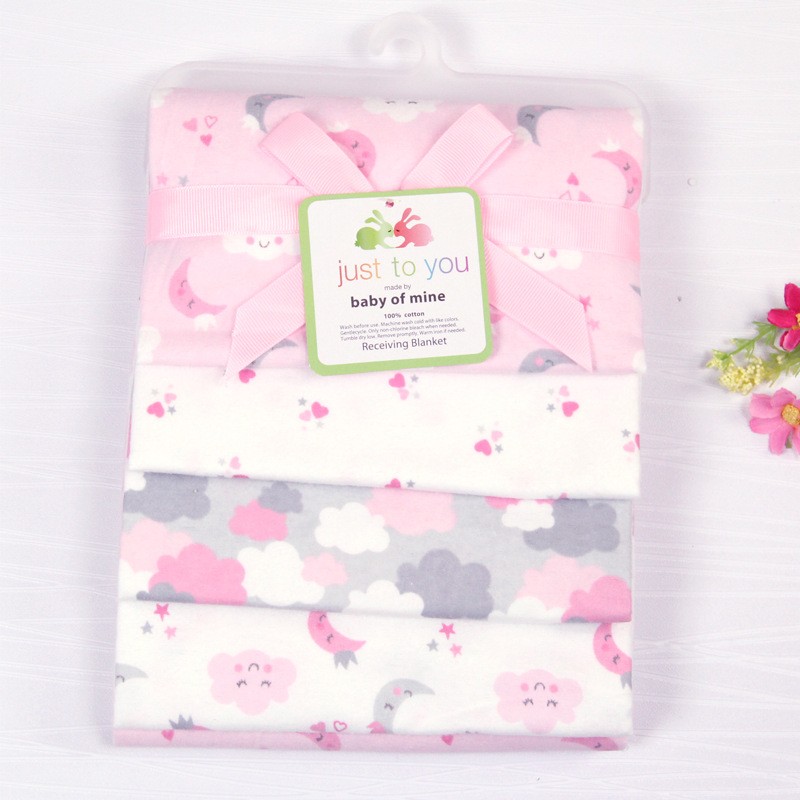 Flannel Baby Blanket Supplier - 5pcs Soft Cotton