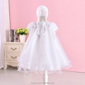 Infant Baptism Dress Supplier - Organza Layered Flower