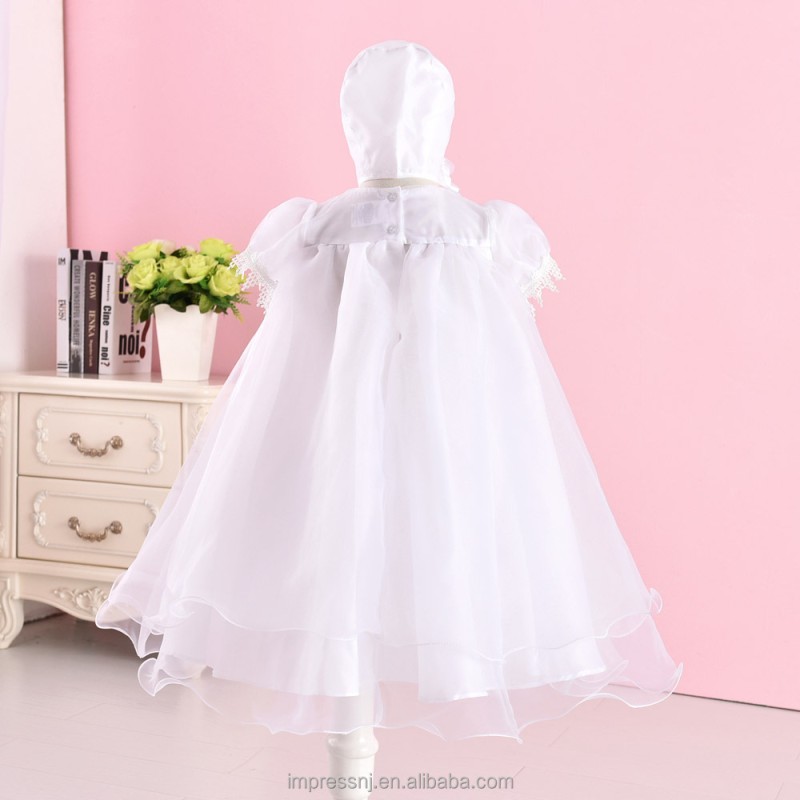 Infant Baptism Dress Supplier - Organza Layered Flower