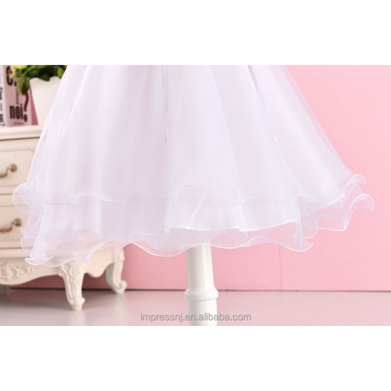 Infant Baptism Dress Supplier - Organza Layered Flower