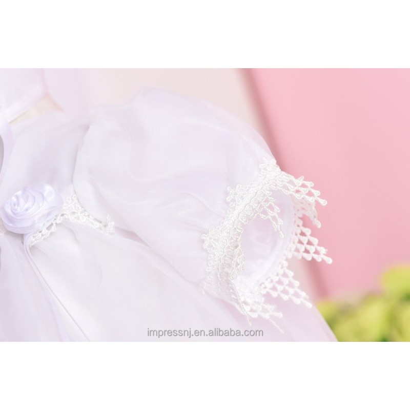 Infant Baptism Dress Supplier - Organza Layered Flower
