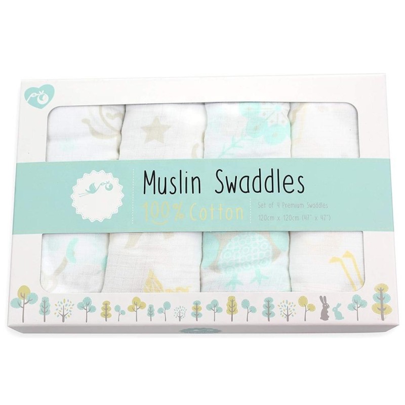 Flannel Receiving Blanket Factory - 4 Pack Large Size