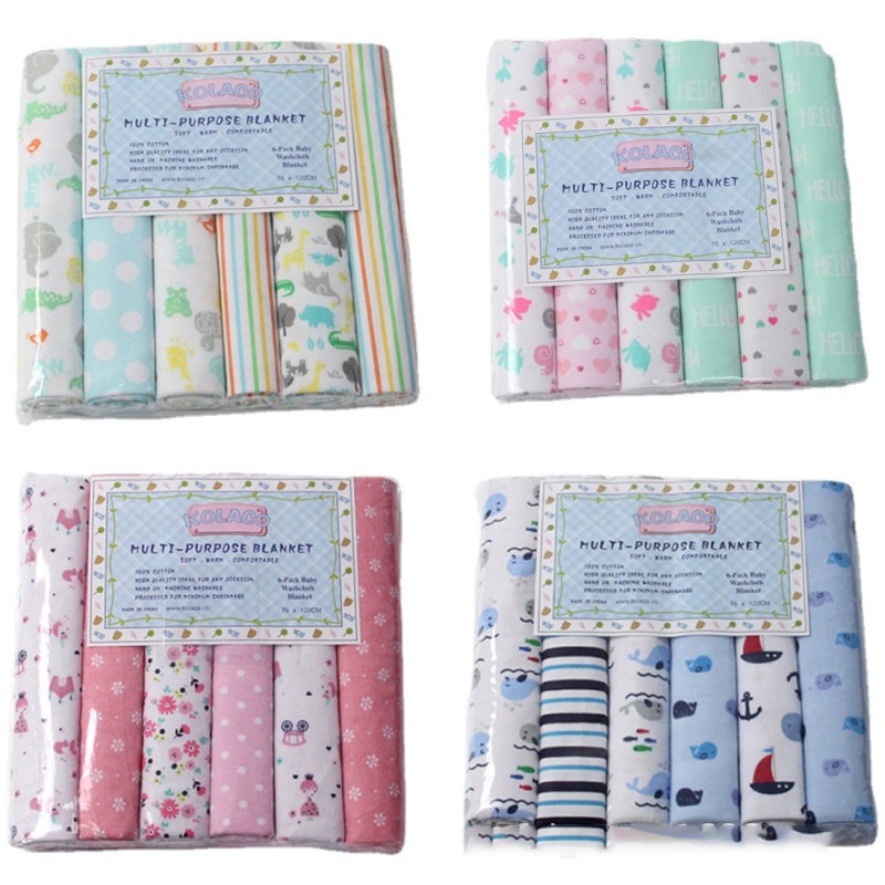 Baby Blanket Set Supplier - 6 Pcs Cotton Swaddling