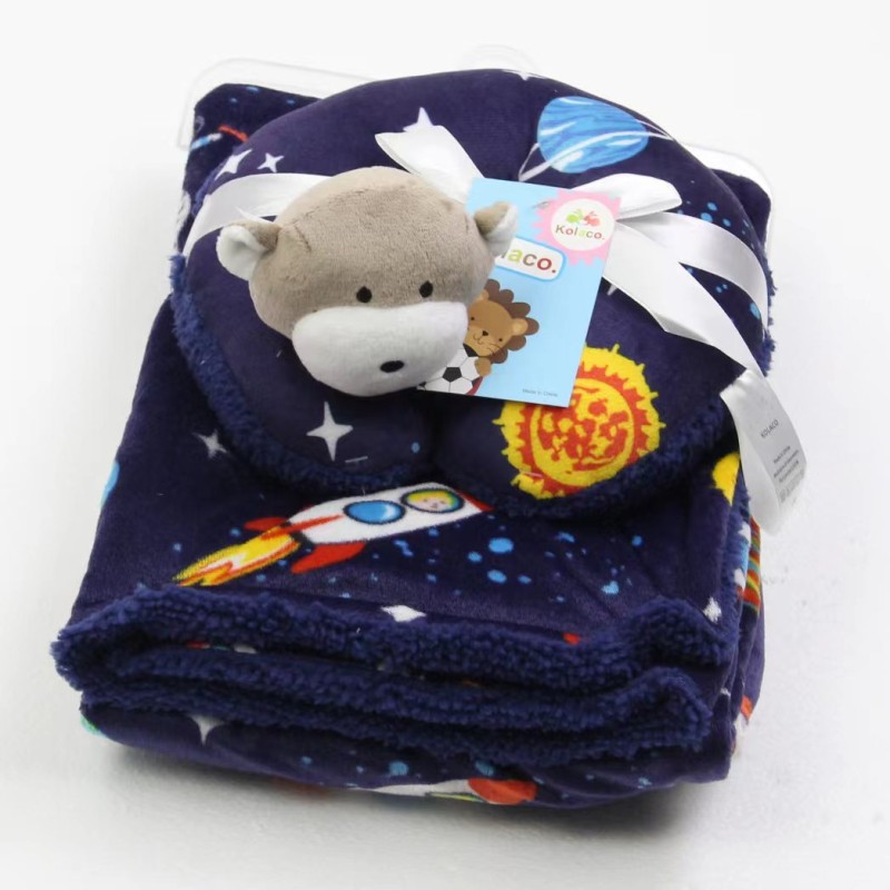 Baby Plush Blanket Manufacturer - 3D Animal Pillow Set