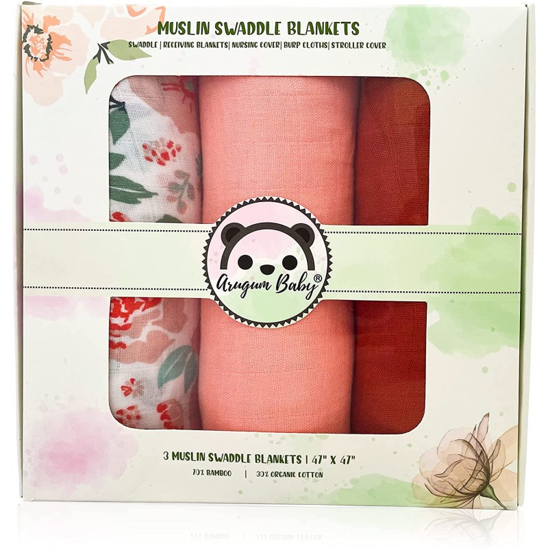 Bamboo Muslin Blanket Factory - 3pc Gift Box Set