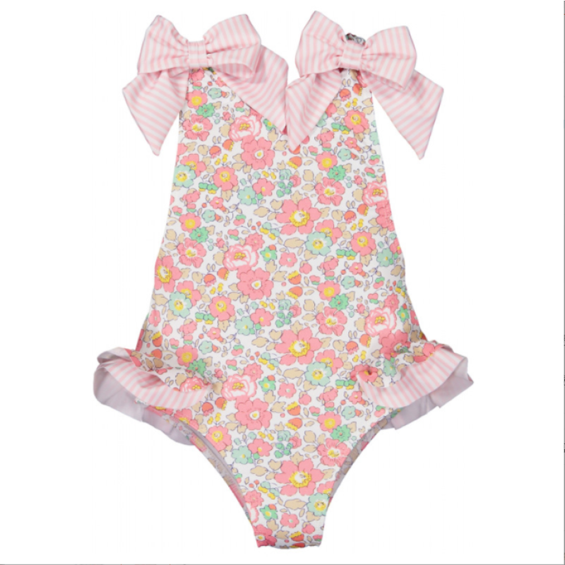 Girls Swimwear Supplier - Hot Sales Bow-knot Floral