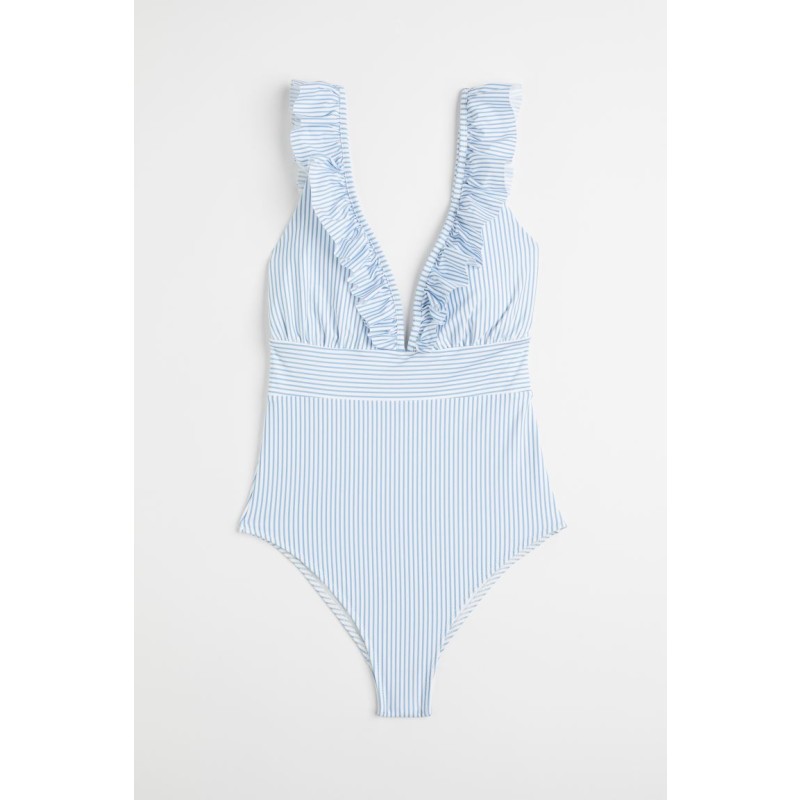 One-piece Swimsuit Manufacturer - Solid Color One-shoulder