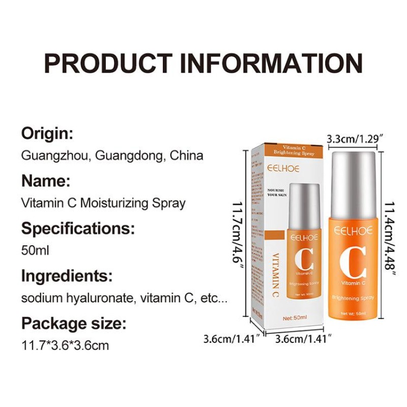 OEM Top Selling Moisturizing Spray Soothing Vitamin C Bright Moisturizing Whitening Face Toner