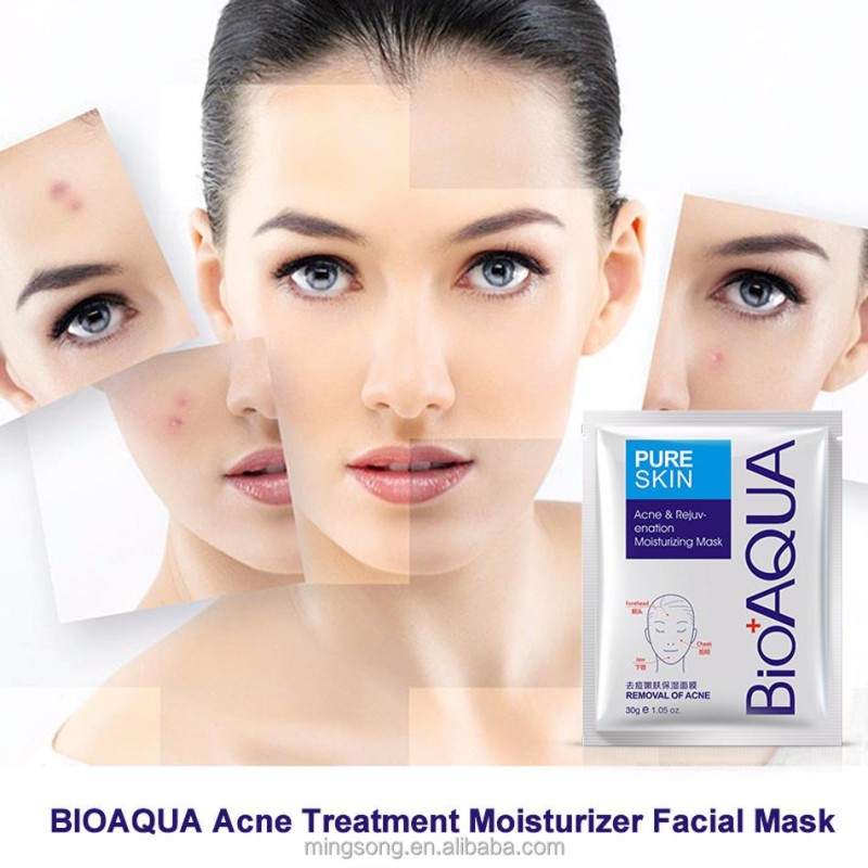 BIOAQUA Acne Treatment Effective Removal Acne Moisture Nourishing Oil Control Face Mask Sheet