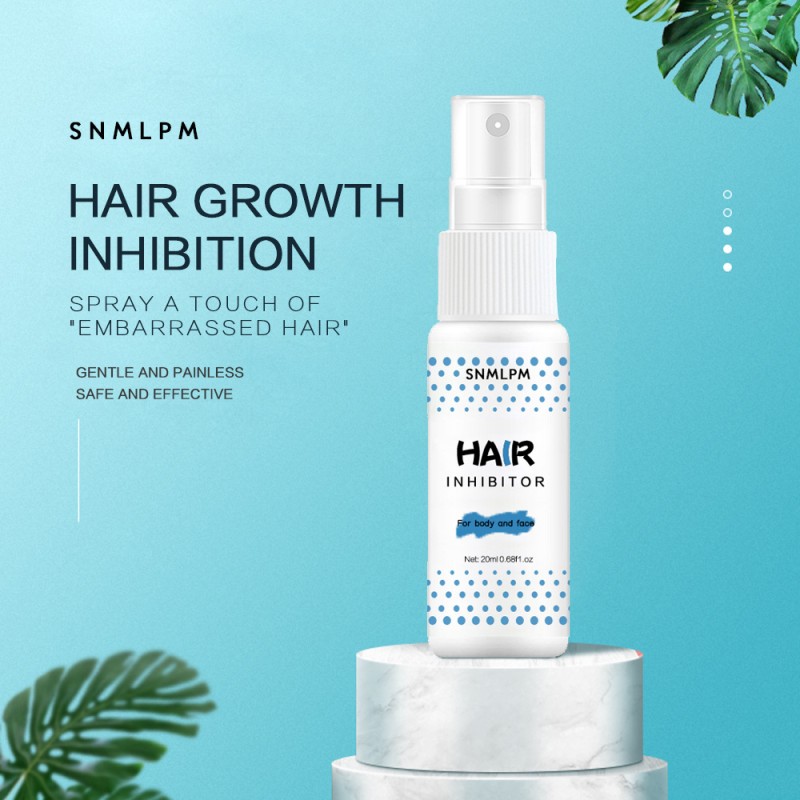 Snmlpm Hair Removal Inhibitor Spray Serum Painless Beard Legs Armpit Smooth Repair Skin Facial Pubic Hair Stop Growth Spray
