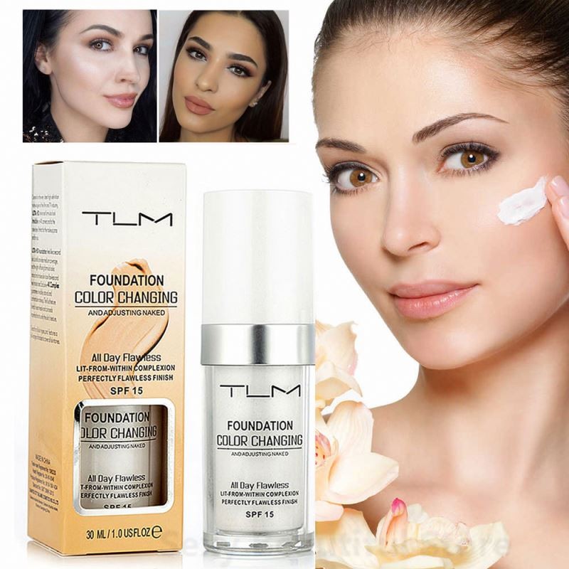 TLM 30ML Color Changing Foundation Makeup Base Liquid Cover Concealer Longlasting Makeup Sombras Skin Care Foundation