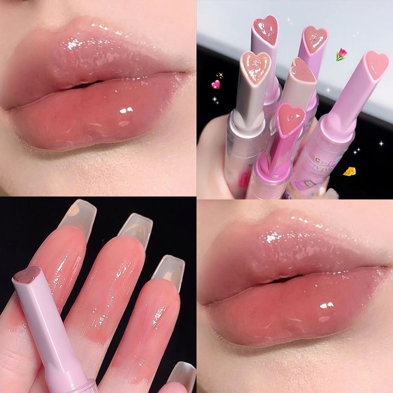 Cappuvini Heart Shape Waterproof Lip Gloss Matte Velvet Lipgloss Long Lasting Lips Glaze Sexy Red Tint Liquid Lipstick Makeup