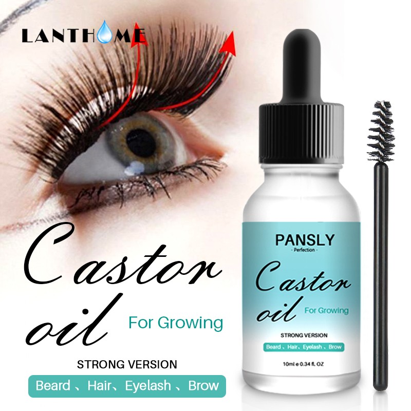 Organic Castor Oil for Eyelash Growth Treatments Grow Eyebrow Enhancer Thickener Serum 7 Days Longer Fuller Lash Lifting Liquid