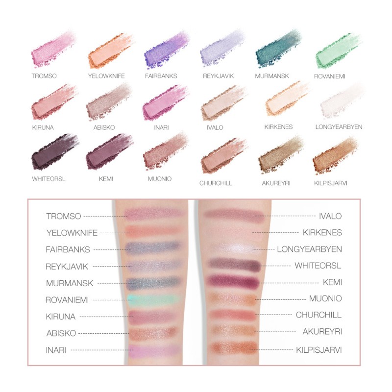 18 Colors Aurora Borealis Eye Shadow Palette Pearl Matte Dream Eye Shadow Tray