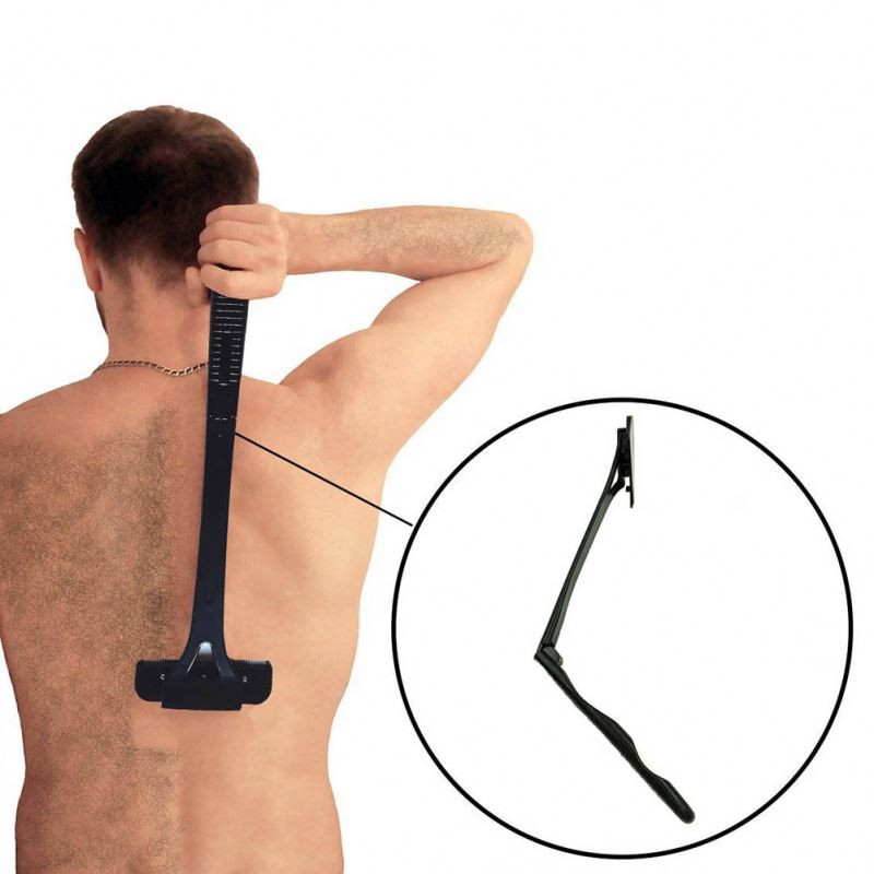 Long Handle Body Shaver Back Leg Hair Removal Tool Folding Shaving Knife