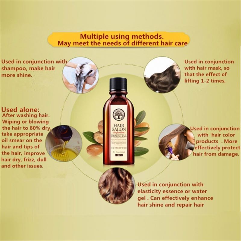 LAIKOU Hair Care Essential Oil Dry Demaged Treatments Repair Hair Serum Natural Organic 100% Pure Moroco Argan Oil