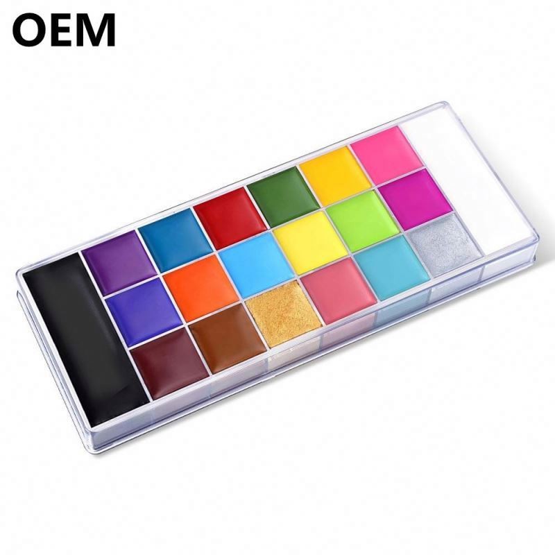Professional Colorful Body Art Face Body Paint Kit Private Label Waterbased for Halloween High Quality Body Painting Supplies