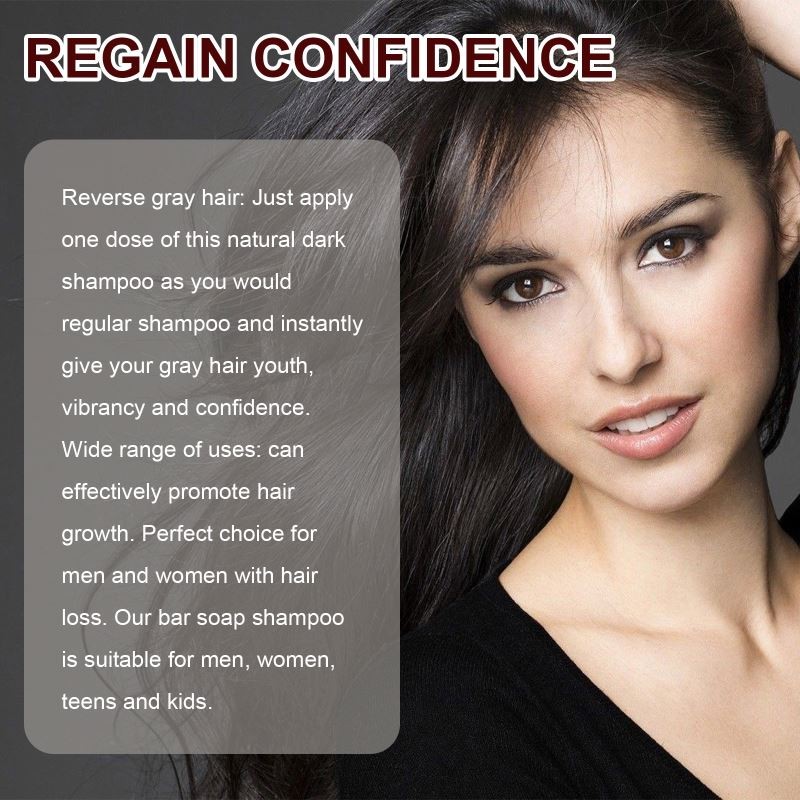 EELHOE Nourishing Repairing Anti-Loss Black Hair Soap Polygonum Multiflorum Solid Form Smoothing and Moisturizing Feature