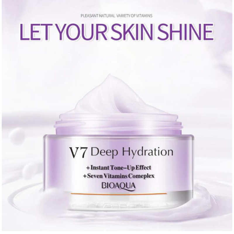 V7 Deep Hydration Cream Vitamins Whitening Cream Effective Repair Rough Skin Smooth Face Care Moisturizing Day Cream