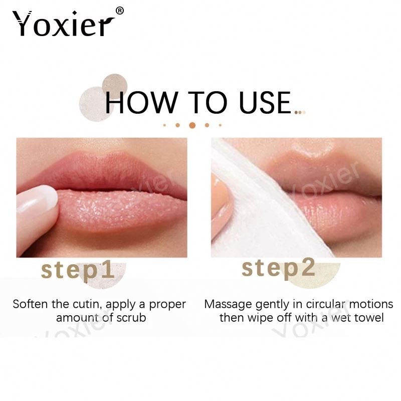 Yoxier 20g Cosmetics Moisturizing Brightening Remove Dull Lip Scrub for Dark Lips