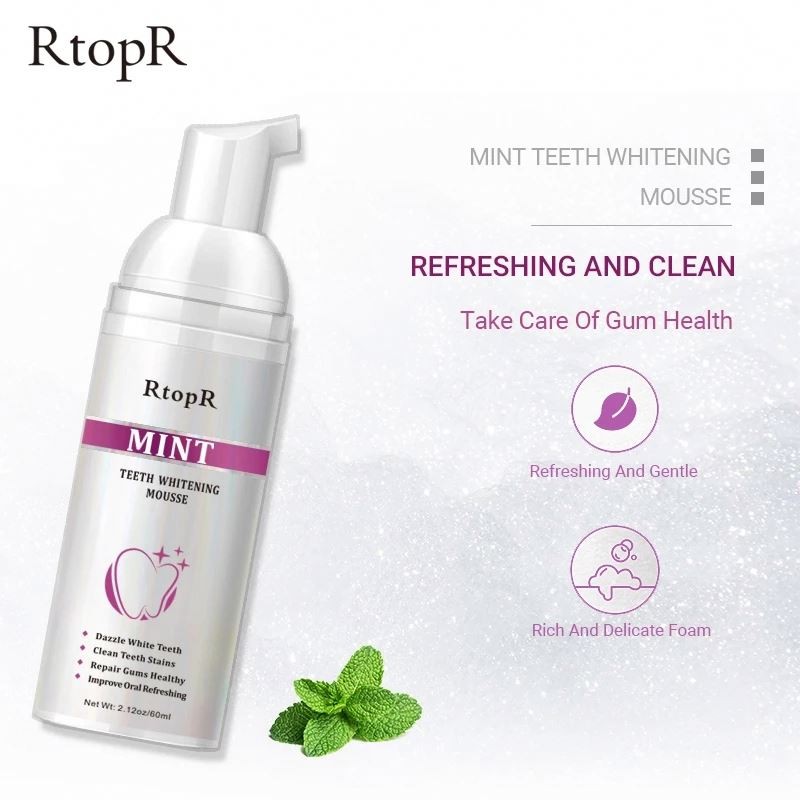 Wholesale Multi-Purpose Teeth Whitening Mousse Deep Cleansing Mint for Coffee Tea Smoke Stains Removal Whitening Teeth