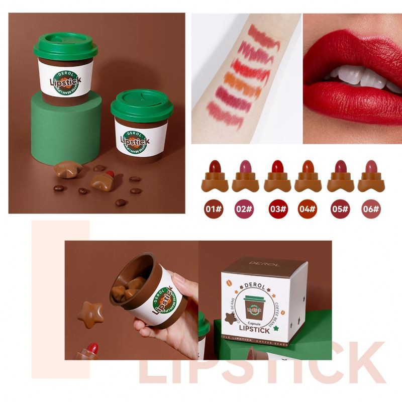 DEROL Matte Compact Lipstick Star Candy Mini Capsule Lipstick