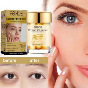 EELHOE OEM Eye Mask Gold Vitamin E Moisturizing Crystal Collagen Vegan Vitamin C Infused Anti-Wrinkle Anti-Aging Skin Care Cream