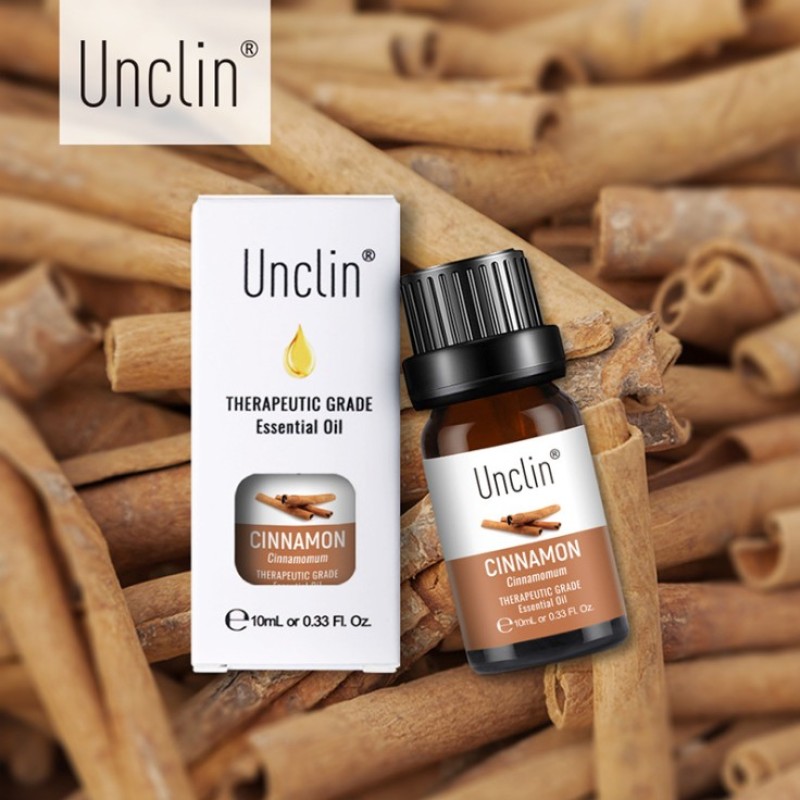 Unclin 10ml Cinnamon Pure Essential Oil Firming Moisturizer Aromatherapy Calmness Relax Humidifier Diffuser Massage for Face