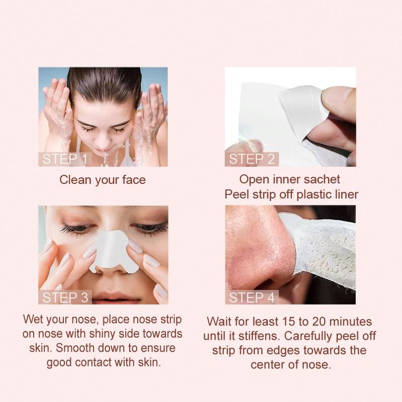 KOEC 10PCS Strawberry Fructic Acid Pore Cleansing Nose Strips Privated Label Blackhead Remover Nose Mask Main Glycerin