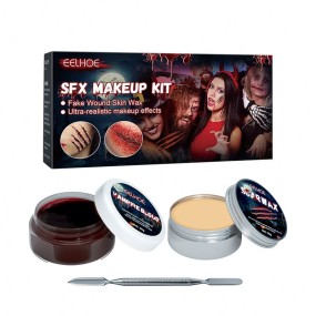 EELHOE Halloween Face Paint Set Plasma Makeup Scar Effects Horror Atmosphere Party Makeup Props K1
