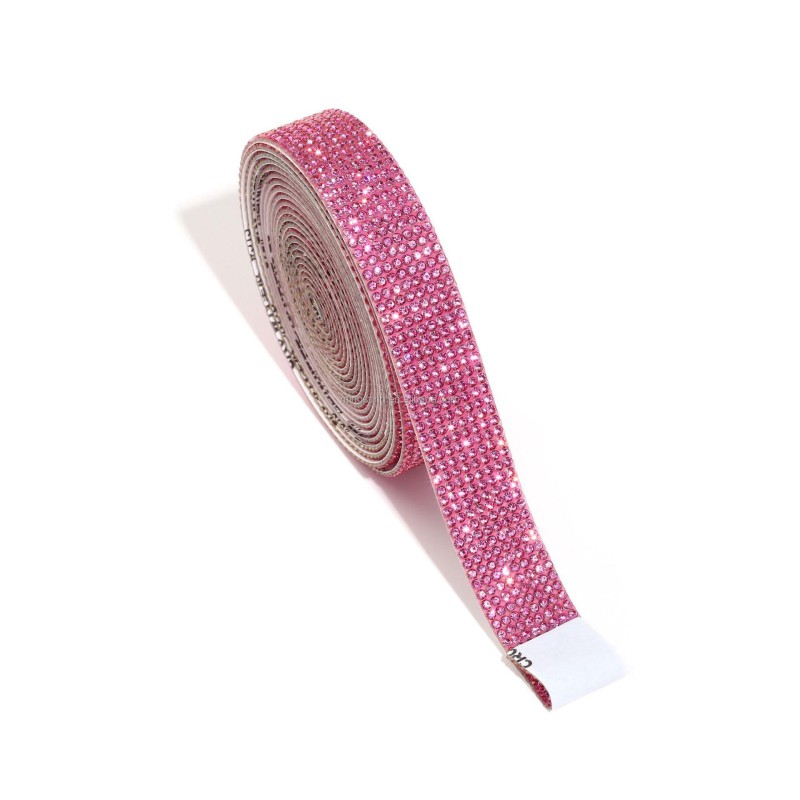 Hot Melt Adhesive Rhinestone Strips Glitter Rhinestone Decoration Long Heat Transfer Rhinestone Sticker