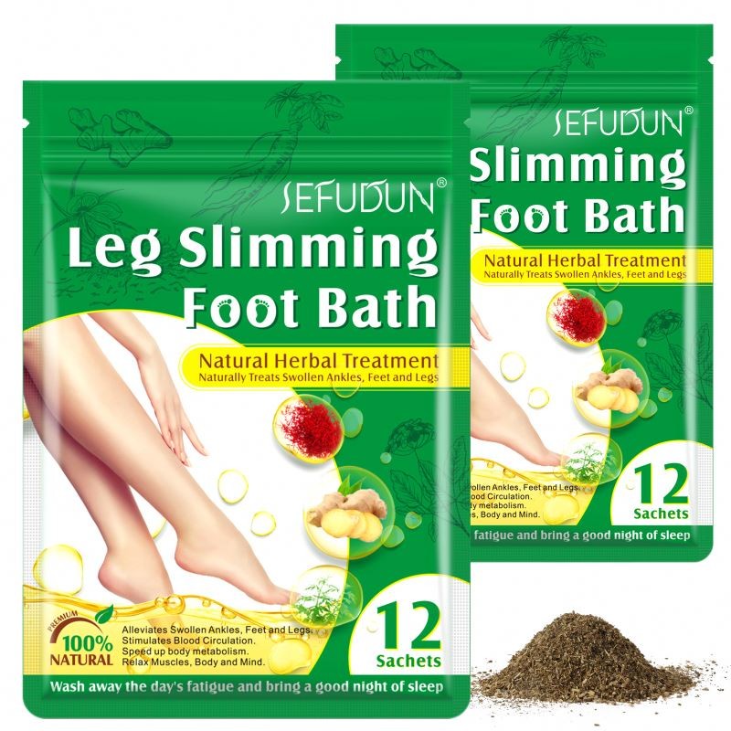 SEFUDUN Body Leg Slimming Natural Wormwood Saffron Ginger Detox Foot Soak Bath