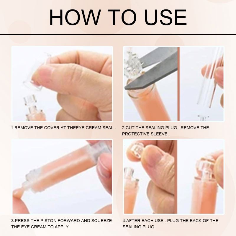 Eelhoe Hyaluronic Acid Anti-Wrinkle Eye Cream Firm Brightening Eye Bags Lift with Massage Eyes Care