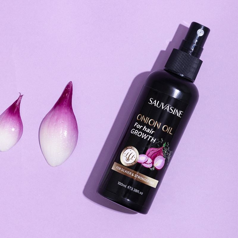 SAUVASINE 100% Natural Organic Onion Hair Growth Oil Nourishing Anti-Hair Loss Formula