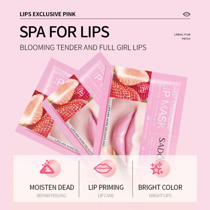 Collagen Lip Mask for Nourishing Whitening Moisturizing Exfoliating Fruit Lip Mask That Fades Wrinkles and Enhances Lip Color