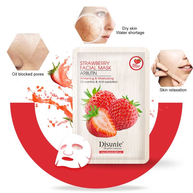 Vegan Skincare Face Mascarillas Natural Strawberry Rejuvenating Facial Mask