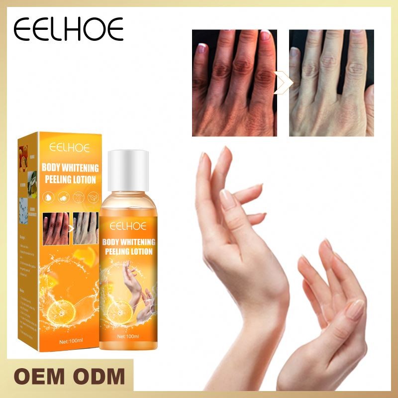 Eelhoe Black Skin Whitening Orange Body Peeling Lotion Organic Skin Care Whitening Peel off Lotion
