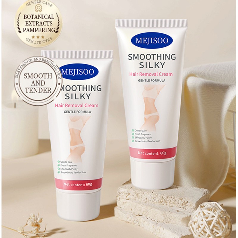 Gentle Herbal 60g Whole Body Depilatory Cream Fresh Smelling Permanent Hair Removal Cream for Face and Skin Easy Hair Removal
