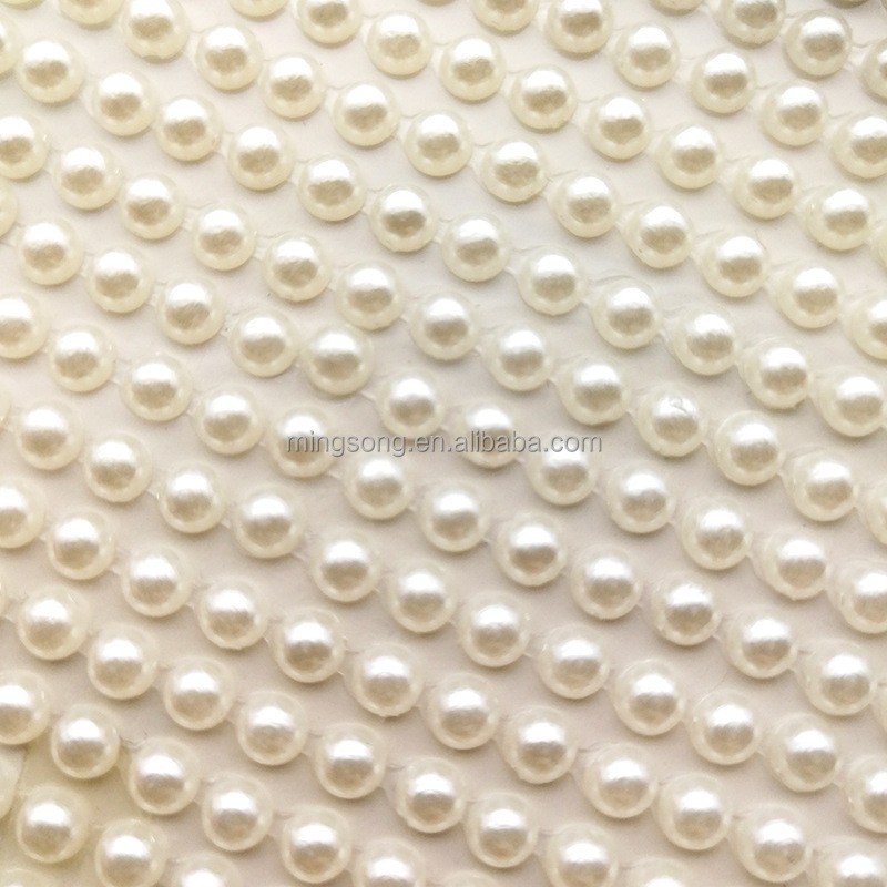 Wholesale 4mm 6mm 8mm Scrapbook Adhesive Pearl Stickers for Wedding Paper Crafts Decorative