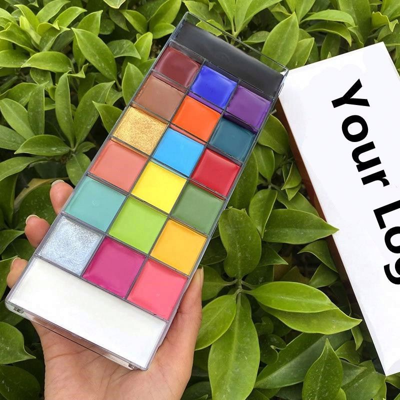 Professional Colorful Body Art Face Body Paint Kit Private Label Waterbased for Halloween High Quality Body Painting Supplies