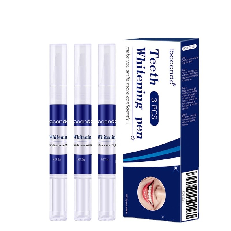 3pcs/set Portable Teeth Whitening Gel Pen Tooth Cleaning Bleaching BrushTeeth Bright White Pens Dental Tool Oral Care